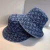 Czapki z daszkiem Denim Blue Women kapelusz z szerokim rondem luksusowy projektant letnie kapelusze typu Bucket dziewczyny męskie czapki z daszkiem Casquette Woman Beanies Fitted Fedora Bonnet