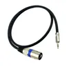 Câbles, 3,5 mm stéréo mâle vers microphone XLR 3 broches mâle Jack haut-parleur câble de connecteur d'extension audio environ 1 m/1 pièce
