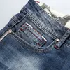 夏のメンズストレッチ短いジーンズファッションカジュアルスリムフィット高品質の弾性デニムショーツオスブランド服2206​​27