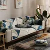 Couvre-chaises couvertures de canapé d'impression à rayures abstraites modernes Ensemble de fauteuil de serviette antidérapant universel pour le salon