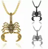 12sts skorpion hänge halsband män kvinnor hip hop långkedjiga klavikelkedjor tröja kedja
