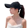 Berets 2022 Solid Colo Cotton Empty Top Hat Outdoor Sports Cycling Visors Hats Breathable Hole Sun Elastic Adjustable Baseball Caps