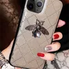 Luxury Leather Phone Case Designer iPhone 12 Protective Cover Stripe för iPhone 13 11 Promax 6 7 8 Plus X XR Hög kvalitet4390567