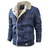 Men's Jackets Velvet Coat Trendy Warm Fleece Thick Denim Winter Mens Jean Overcoat Outwear Male Cowboy M-6xlMen's