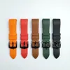 Bracelets de montre en caoutchouc fluoré, fermoir noir, largeur 22mm 20mm, bracelet de montre en Silicone à dégagement rapide pour hommes Hele22