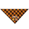 Vêtements pour chiens Halloween Bandanas pour chiens Lavable 100% coton Foulard pour animaux de compagnie Écharpe Plaid Triangle Bavoirs