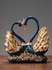 Resina Swan Craft Animal Statue Arte Office Restaurant Restaurant Table Decoration Gifts Ornament