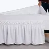 35 bäddskjol Wrap Around Elastic Bed Shirts Without Bed Surface Twin/ Full/ Queen/ King Storlek 38 cm Höjd för heminredning Vit 220611