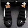 Nya nyheter män svarta färger lapptäcke kausala lägenheter skor tjocka botten loafers som kör sneakers sapatos tenis masculino 38-43