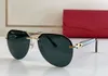 Vintage Pilotensonnenbrille Gold Grün Objektiv Herren Designer Brille Lunettes de soleil UV-Schutz mit Box