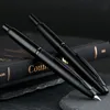 Majohn A1 Appuyez sur Fountain Pen rétractable Fine Fine Nib 04mm Encre Metal Ink With Converter for Writing Gifts Pens Matte Black 2208119567800