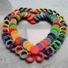 Children039s wooden toys beech rainbow coins and rings stackable Montessori toys loose parts of nature creative toys 12 co7558048