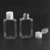 Bottiglia di plastica PET vuota da 30 ml 60 ml con tappi riutilizzabili Contenitori riutilizzabili per viaggi in campeggio all'aperto GCE13727