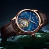 Наручительные часы Специальные турбийновые часы мужские механические часы Starry Sky Pattern 2022 Подарок для друзей Relogio Masculinowristwatc