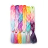 24 pollici 100G sintetico tinsel intrecciare i capelli ombre tre quattro colori trecce jumbo estensioni dei capelli più colori