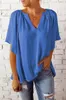 Summer 2022 New Loose V-neck Top Casual Women's T-shirt Chiffon Top