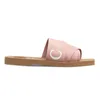 Topfashion designer platform sandalen vrouwen schuifregelaars wit zwart roze beige olijf denim linnen slippers platte dia's dame lage hakken sandale strandschoenen