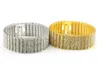 Bracciale hip hop con catena placcata oro 18 carati Braccialetti tennis con diamanti microintarsiati 10