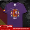 Reino da Espanha Espanha Espana Camiseta Camista Custom Jersey Fãs DIY Número High Street Fashion Loose Casual Camiseta 220616