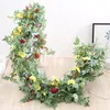 Dekorativa blommor kransar 1,7 m konstgjorda blommor Vine Daisy Rattan Decoration Wedding Arch Winding Fake Farmhouse Decor