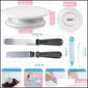 Baking Pastry Tools Bakeware Kitchen Dining Bar Home Garden Pcs/Set Cake Nozzle Turntable Pi Bag Butter Cookie Dhiqi