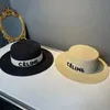 Summer Outdoor Sunshade Hats Fashionable Wide Brim Flat Caps British Style Straw Hat