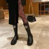 Дизайнерские дизайнерские квадратные дождевые ботинки с толстыми каблуками толстые подошвы лодыжки женские резиновые сапоги G220720