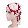 Lenços de hijabs envolvem chapéus acessórios de moda de moda novas mulheres flores muslim bufle câncer quimio hat giretão lenço de turbante hap chap de captura