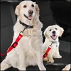9色猫の犬の車の安全シートベルトのハーネス調節可能なペット子犬の子のハウンド車のシートベルトのリードのための犬のためのリードのために供給MJ0453 Drop deliv