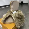 Najlepsze Kobiety Buty Zimowe Futro Suede Leather Winter Boot Real Rabbit Fur Buty śniegowe Australia Botki Ciepłe kolano Martin buty z pudełkiem no16