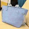 Neverfull Spring Stardust Never Full MM Tote Çanta Degrade Tasarımcı Neverfulls 1854 Çanta Tuval Deri Tote Kadın Erkek Cüzdan Pembe Çanta Çanta