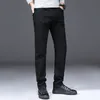 Black Branded MenS Stretch Jeans Spring Summer Business Casual Loose Straight Denim Trousers Male Autumn Slim Pants 220711