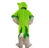 hot Green Wolf Husky dog Mascot Costume Cartoon head material Dress Party Cartoon Set high quality