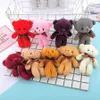 13 cm Teddy Bear Plush Toy Siames Doll Toy Small Gift Factory Groothandel Keychain Hangschade voor vriendjes