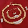 Prix ​​incroyable Mariage Gold Plate de bijoux pour femmes Déclaration de pendentif Perles africaines Collier Collier Boucles d'oreilles Bracelet Rings 220812