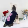 Blish Rhinestone Designer Marka ubrania pies pies odzież wiosna letnia bawełniana wentylacja koszule dla małych średnich psów Schnauz Yorkie Cute Bear L A351