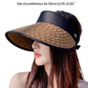 Chapéus de aba larga Classy Summer Big Sun Visor Hat Color Solid Cloth Top Top Beach Stravo Presente para reuniões de família Pros22