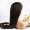 Pełna skórzanie Virgin Human Hair Pełne koronkowe peruki Sily proste wstępnie wysadzone wysoką gęstość 180% Remy Bluelesss Peruka Długość 26 28 30 32 34 cala