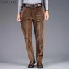 Men's Suits & Blazers Mens Velvet Corduroy Straight Dress Pants 2022Classic Brown Stretch Comfortable Suit Men Classic Fit Plain Front Pant