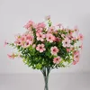 Ghirlande di fiori decorativi Bouquet artificiale per tavoli Decorazioni per la casa Soggiorno Decorazioni per matrimoni finti in plastica Giallo rosa da sposa