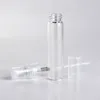 Garrafa vazia de garrafa vazia de vidro transparente perfume de plástico bomba de spray tampa de embalagem portátil portátil Amostra de atomizador de parfum amostra 2,5ml 3ml 5ml 10ml