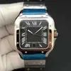 nieuwe De Vierkante Horloges 40mm Rvs Mechanische Horloges Case en Armband Mode Heren Horloges Lichtgevende pols watch221N