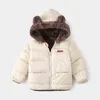 Lzh 2022 Autumn Children Winter Jacket Parka For Girls Boys Thickened Fleece Cotton Jacket Kid 'S Casual Hooded Outerwear Jacket J220718