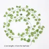 12pcs/pack Artificial Ivy Leaf Plants Vine Hanging Garland Fake Foliage Flowers Home Kitchen Garden Office Wedding Wall Decor