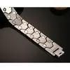 Link Chain Vinterly Football Style Armband för män Guldfärg Energy Germanium magnetiskt rostfritt stål armbandslinkning