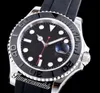 ARF Y-M 116655 SH3135 Автоматические мужские часы 904L Стальная 3D керамическая рамка черный циферблат Oysterflex резиновый ремешок браслет с гарантированной картой Super Edition TimezoneWatch R01