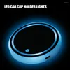 Décorations intérieures Porte-gobelet LED de voiture Lumières 7 couleurs Luminescent Pad Coasters USB Charge Atmosphère Lumière DécorationIntérieur