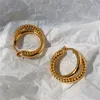 Sommer Französisch Nische Design Stud Twist Kreis Ohrringe Damen Golden Double Circle Einzigartige Mode All-Match-Schmuck Geschenk Zubehör