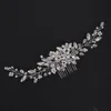 Copricapo Pettine per capelli da sposa in oro rosa argento Perle di cristallo Fascia per capelli Filo di rame Accessori da sposa per donna Copricapo da sposaCopricapo