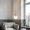 Wandlamp Noordelijke LED -glazen lampen slaapkamer bedlichtlichten moderne decoratie woonkamer el licht luxe lampwand